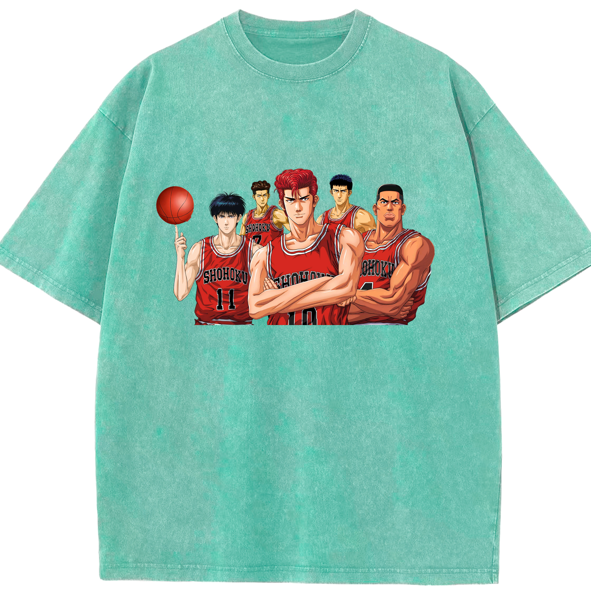 （画像用） SLAM DUNK／スラムダンク 綿100% ヴィンテージ風 半袖Tシャツ（フロントプリント）